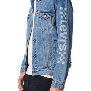 LEVIS Printed Sleeve Trucker Western Unisex Jacket Size: S